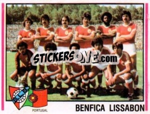 Sticker Befica Lissabon Mannschaft - German Football Bundesliga 1980-1981 - Panini
