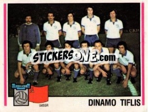 Cromo Dinamo Tiflis Mannschaft - German Football Bundesliga 1980-1981 - Panini