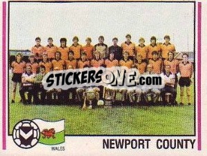 Cromo Newport Country Mannschaft - German Football Bundesliga 1980-1981 - Panini