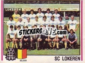 Sticker SC Lokeren Mannschaft - German Football Bundesliga 1980-1981 - Panini