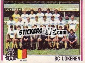 Sticker SC Lokeren Mannschaft - German Football Bundesliga 1980-1981 n. 498 - Panini