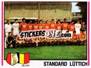Sticker Standard Lüttich Mannschaft - German Football Bundesliga 1980-1981 n. 499 - Panini