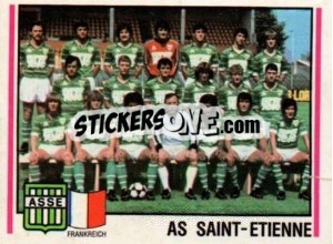 Cromo AS Saint-Etienne Mannschaft - German Football Bundesliga 1980-1981 - Panini
