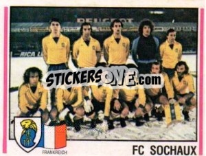 Cromo DC Sochaux Mannschaft - German Football Bundesliga 1980-1981 - Panini