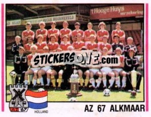 Figurina AZ 67 Alkmaar Mannschaft - German Football Bundesliga 1980-1981 - Panini
