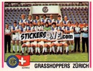 Cromo Grasshoppers Zürich Mannschaft - German Football Bundesliga 1980-1981 - Panini
