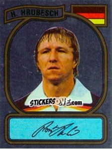 Sticker H. Hrubesch - German Football Bundesliga 1980-1981 - Panini