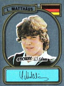 Sticker L. Matthäus - German Football Bundesliga 1980-1981 - Panini