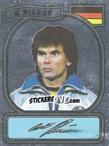Sticker N. Nigbur - German Football Bundesliga 1980-1981 - Panini