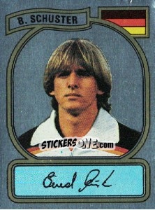 Sticker B. Schuster - German Football Bundesliga 1980-1981 - Panini