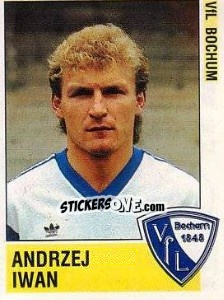 Cromo Andrzej Iwan - German Football Bundesliga 1988-1989 - Panini