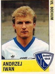 Cromo Andrzej Iwan - German Football Bundesliga 1988-1989 - Panini