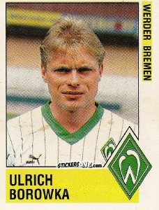 Sticker Ulrich Borowka - German Football Bundesliga 1988-1989 - Panini