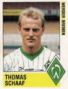 Cromo Thomas Schaaf - German Football Bundesliga 1988-1989 - Panini