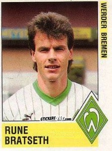 Sticker Rune Bratseth - German Football Bundesliga 1988-1989 - Panini