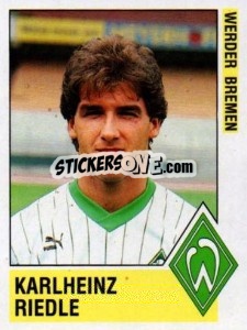 Sticker Karlheinz Riedle - German Football Bundesliga 1988-1989 - Panini