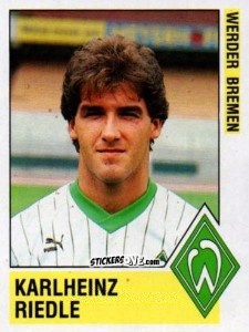 Sticker Karlheinz Riedle - German Football Bundesliga 1988-1989 - Panini