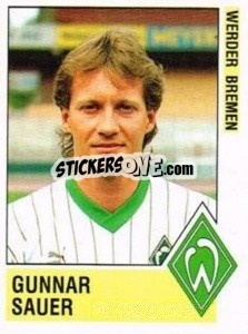 Cromo Gunner Sauer - German Football Bundesliga 1988-1989 - Panini
