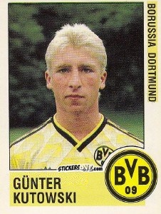 Sticker Günter Kutowski - German Football Bundesliga 1988-1989 - Panini