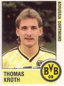 Sticker Thomas Kroth - German Football Bundesliga 1988-1989 - Panini