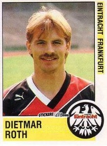 Sticker Dietmar Roth - German Football Bundesliga 1988-1989 - Panini