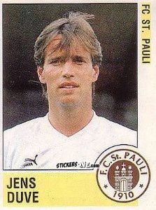 Cromo Jens Duve - German Football Bundesliga 1988-1989 - Panini