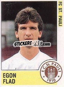 Cromo Egon Flad - German Football Bundesliga 1988-1989 - Panini