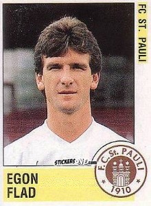 Cromo Egon Flad - German Football Bundesliga 1988-1989 - Panini