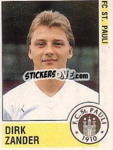 Sticker Dirk Zander - German Football Bundesliga 1988-1989 - Panini