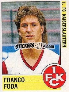 Cromo Franco Foda - German Football Bundesliga 1988-1989 - Panini