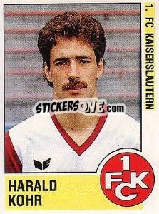 Cromo Harald Kohr - German Football Bundesliga 1988-1989 - Panini