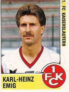 Figurina Karl-Heinz Emig - German Football Bundesliga 1988-1989 - Panini