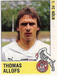 Sticker Thomas Allofs - German Football Bundesliga 1988-1989 n. 181 - Panini