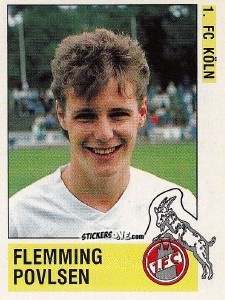 Sticker Flemming Povlsen - German Football Bundesliga 1988-1989 - Panini