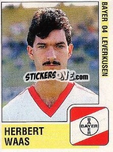 Sticker Herbert Waas - German Football Bundesliga 1988-1989 - Panini