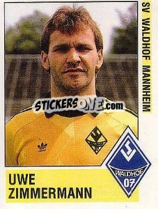 Sticker Uwe Zimmermann - German Football Bundesliga 1988-1989 - Panini