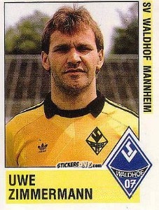 Sticker Uwe Zimmermann - German Football Bundesliga 1988-1989 - Panini