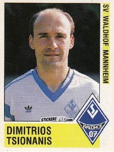 Figurina Dimitrios Tsionanis - German Football Bundesliga 1988-1989 - Panini