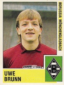 Sticker Uwe Brunn - German Football Bundesliga 1988-1989 - Panini