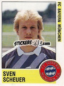 Sticker Sven Scheuer - German Football Bundesliga 1988-1989 - Panini