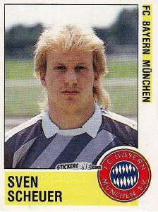 Sticker Sven Scheuer - German Football Bundesliga 1988-1989 - Panini