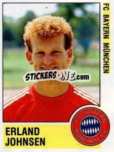 Sticker Erland Johnsen - German Football Bundesliga 1988-1989 - Panini