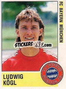 Sticker Ludwig Kögl - German Football Bundesliga 1988-1989 - Panini