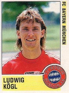 Sticker Ludwig Kögl - German Football Bundesliga 1988-1989 - Panini