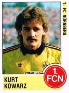 Sticker Kurt Kowarz - German Football Bundesliga 1988-1989 - Panini