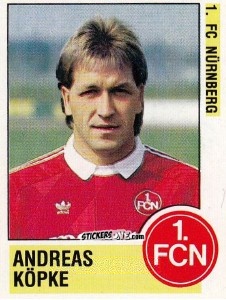 Sticker Andreas Köpke - German Football Bundesliga 1988-1989 - Panini