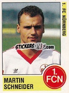 Cromo Martin Schneider - German Football Bundesliga 1988-1989 - Panini