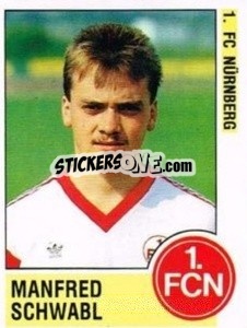 Cromo Manfred Schwabl - German Football Bundesliga 1988-1989 - Panini