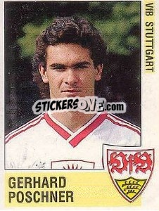 Sticker Gerhard Poschner - German Football Bundesliga 1988-1989 - Panini