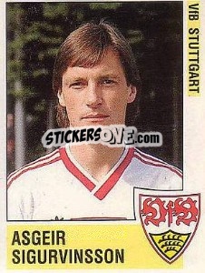 Cromo Asgeir Sigurvinsson - German Football Bundesliga 1988-1989 - Panini